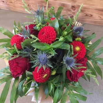 bouquet du fleuriste rouge 